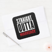 Divorcee Gift - Straight Outta Marriage Vierkante Sticker (Envelop)