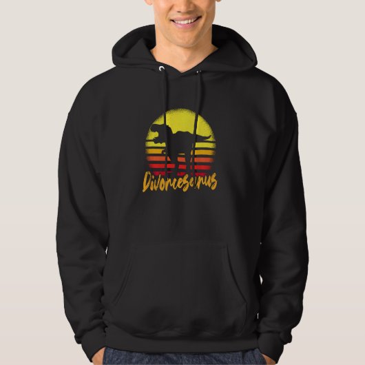 Divorcesaurus Dinosaur Just Divorce Party Hoodie (Voorkant)