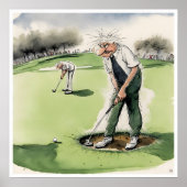 Divot Trouble - Golfprint Poster (Voorkant)