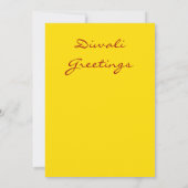 diwali begroet : elegant licht kaart (Achterkant)