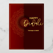 Diwali-begroetingen Folie Feestdagen Briefkaart (Voorkant)