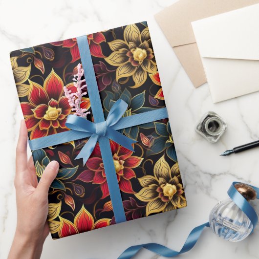 Diwali Bloemen Inpakpapier (Geschenken)