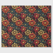 Diwali Bloemen Inpakpapier (Vlak)