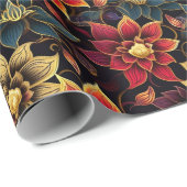 Diwali Bloemen Inpakpapier (Rol Hoek)