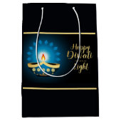 Diwali Blue Candle Medium Cadeauzakje (Voorkant)