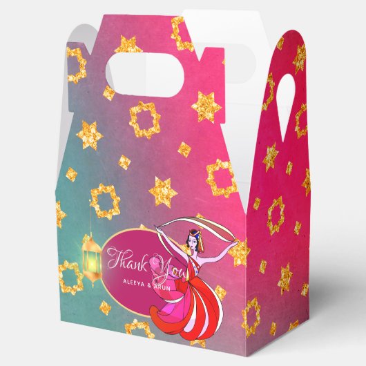 Diwali Bollywood Feest Favorieten Doos Danser Bedankdoosjes (Geopend)