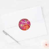 Diwali Bollywood-feestdanser gepersonaliseerd Ronde Sticker (Envelop)