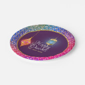 Diwali Bollywood Lanterns Sparkles gepersonaliseer Papieren Bordje (Gekanteld)