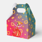 Diwali Bollywood Party Favor Box Dancer Bedankdoosjes (Achterkant)