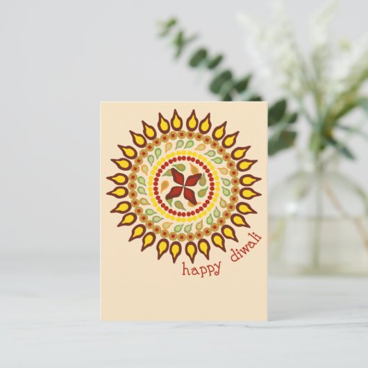 Diwali Briefkaart (Staand voorkant)