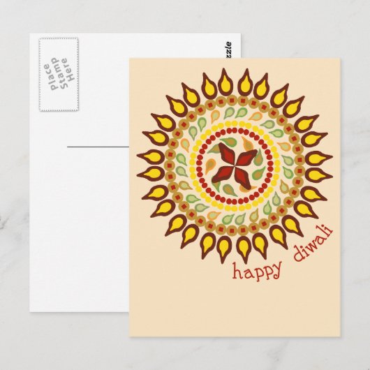 Diwali Briefkaart (Voorkant / Achterkant)