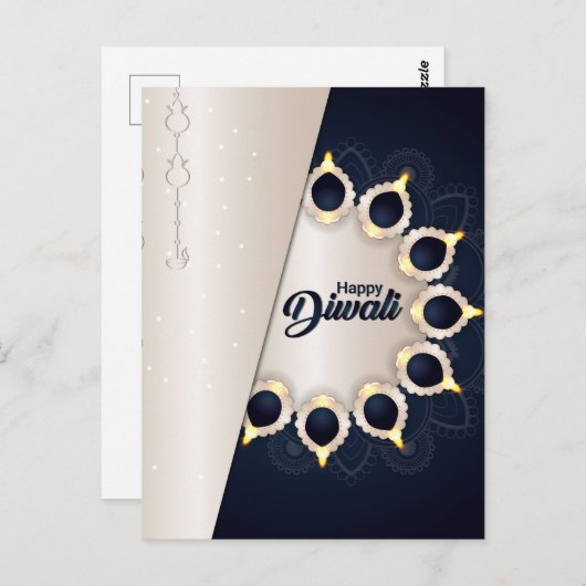 Diwali Briefkaart (Voorkant / Achterkant)