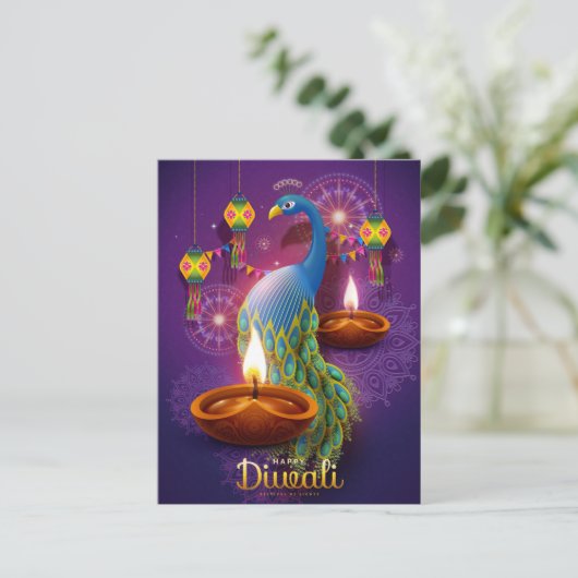 Diwali Briefkaart (Staand voorkant)