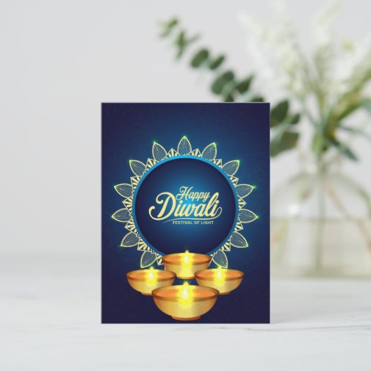 Diwali Briefkaart (Staand voorkant)