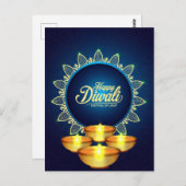 Diwali Briefkaart (Voorkant / Achterkant)