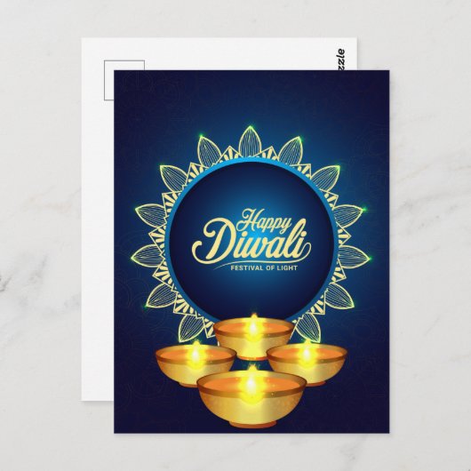 Diwali Briefkaart (Voorkant / Achterkant)