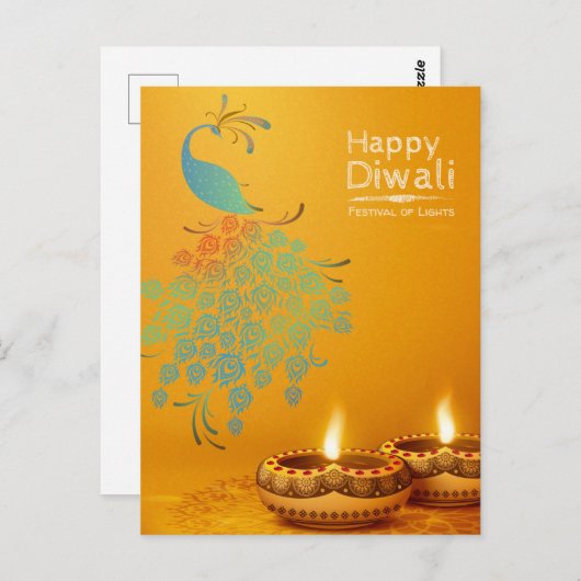 Diwali Briefkaart (Voorkant / Achterkant)