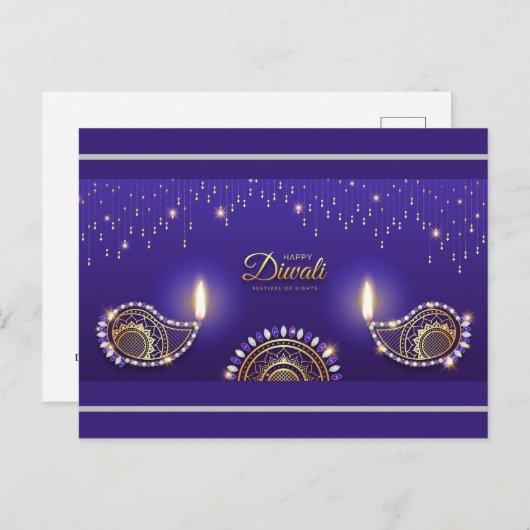 Diwali Briefkaart (Voorkant / Achterkant)