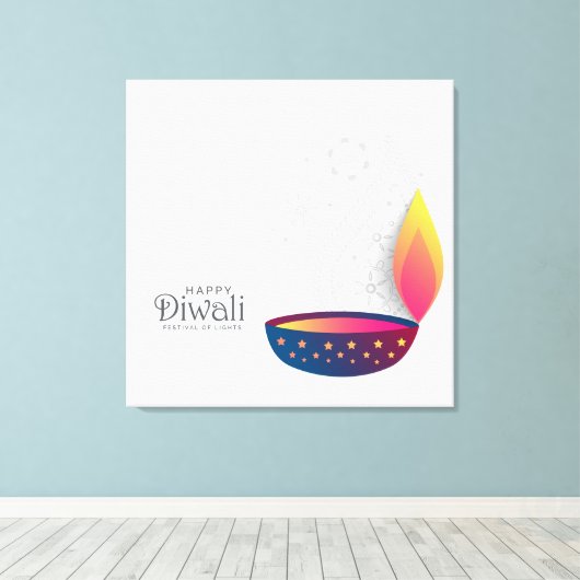 Diwali Canvas Afdruk (Insitu (Houten vloer))