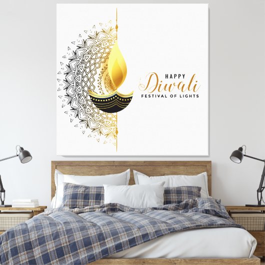 Diwali Canvas Afdruk (Insitu (Slaapkamer))