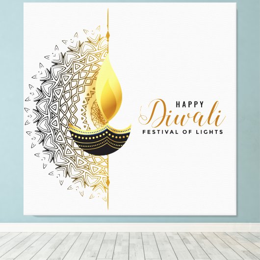 Diwali Canvas Afdruk (Insitu (Houten vloer))