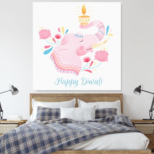 Diwali Canvas Afdruk (Insitu (Slaapkamer))