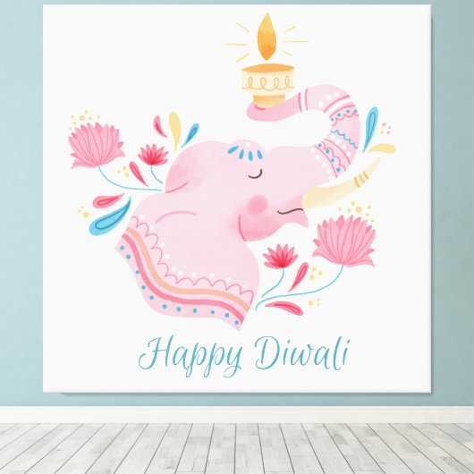 Diwali Canvas Afdruk (Insitu (Houten vloer))
