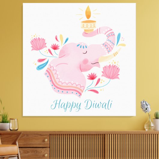 Diwali Canvas Afdruk (Insitu (Woonkamer))