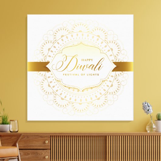 Diwali Canvas Afdruk (Insitu (Woonkamer))