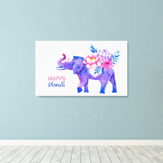 Diwali Canvas Afdruk (Insitu (Houten vloer))