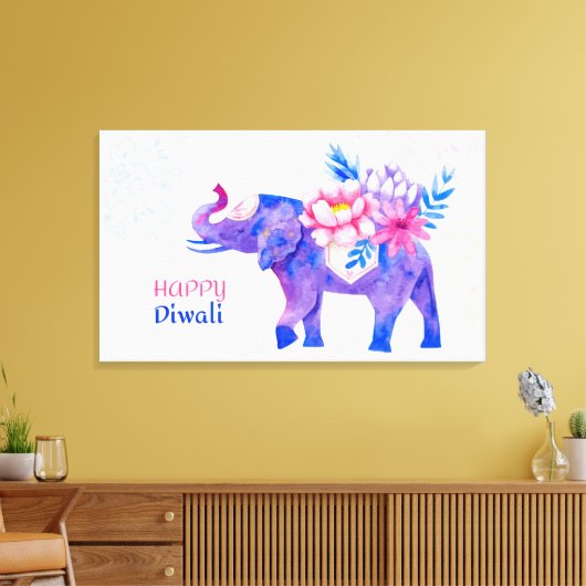 Diwali Canvas Afdruk (Insitu (Woonkamer))