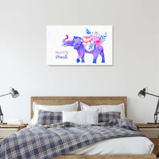 Diwali Canvas Afdruk (Insitu (Slaapkamer))