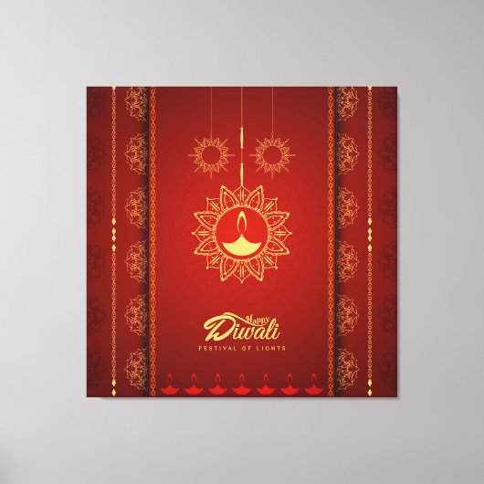 Diwali Canvas Afdruk (Voorkant)