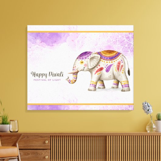 Diwali Canvas Afdruk (Insitu (Woonkamer))