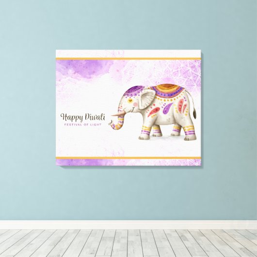 Diwali Canvas Afdruk (Insitu (Houten vloer))