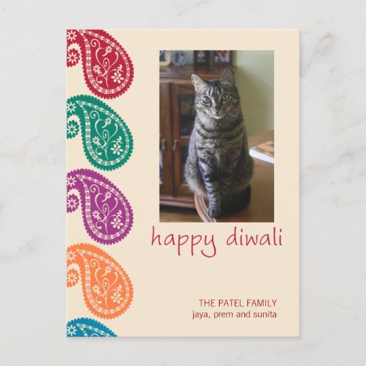 Diwali Card Briefkaart (Voorkant)