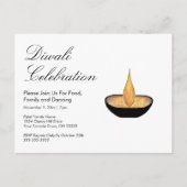Diwali Celebration Diya Flame Elegant Feestdagenkaart (Voorkant)