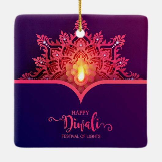 Diwali Ceramic Ornament (Achterkant)