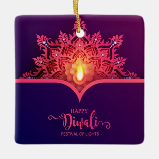 Diwali Ceramic Ornament (Voorkant)