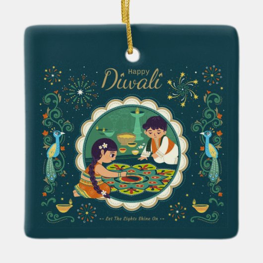 Diwali Ceramic Ornament (Voorkant)
