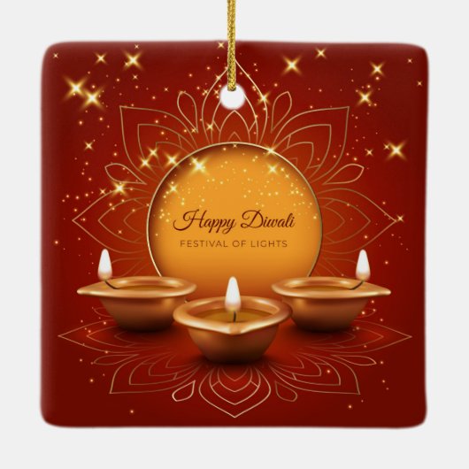 Diwali Ceramic Ornament (Achterkant)