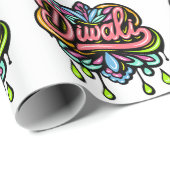 Diwali Colorful Hearts Cadeaupapier (Rol Hoek)