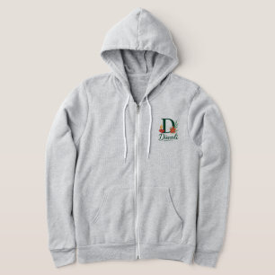Diwali "D" Monogram Diya Ritssluiting Hoodie