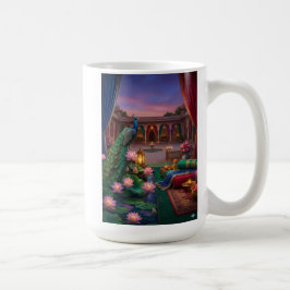Diwali Deepavali Peacock Green Coffee Mug Koffiemok