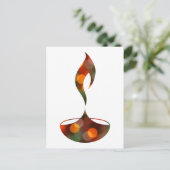 diwali diya bokeh candle briefkaart (Staand voorkant)