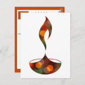 diwali diya bokeh candle briefkaart (Voorkant / Achterkant)