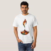 diwali diya bokeh candle t-shirt (Voorkant volledig)