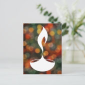 diwali diya bokeh licht briefkaart (Staand voorkant)