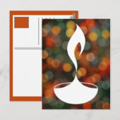 diwali diya bokeh licht briefkaart (Voorkant / Achterkant)