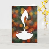 diwali diya bokeh licht kaart (Gele Bloem)